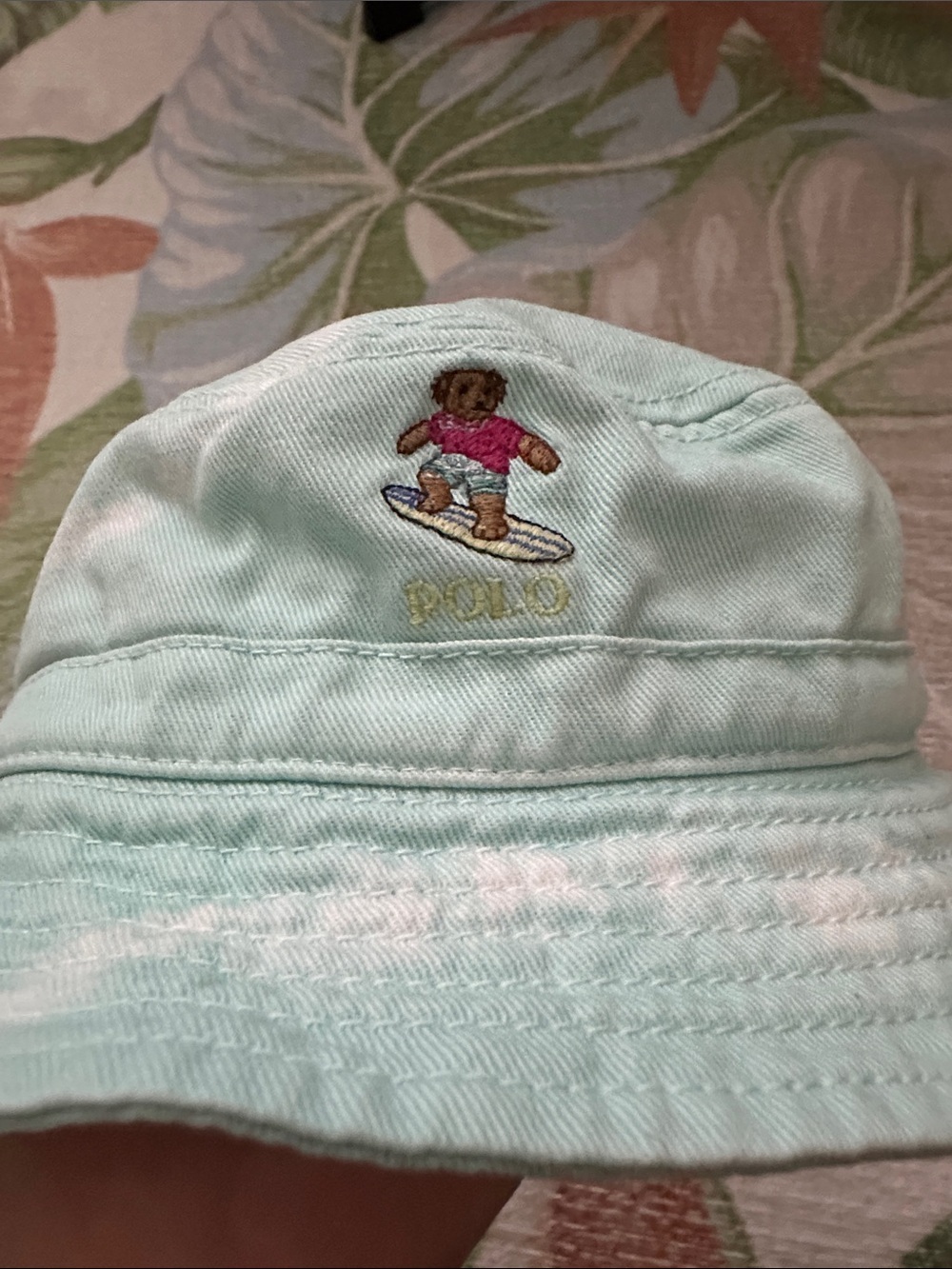Tie-Dye Polo Bear Twill Bucket Hat - Picture 2 of 7
